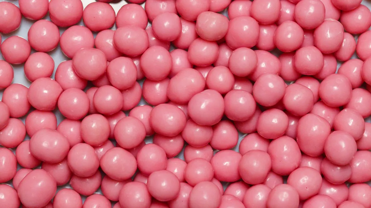 Sugar-free chewing gum and mints on a table